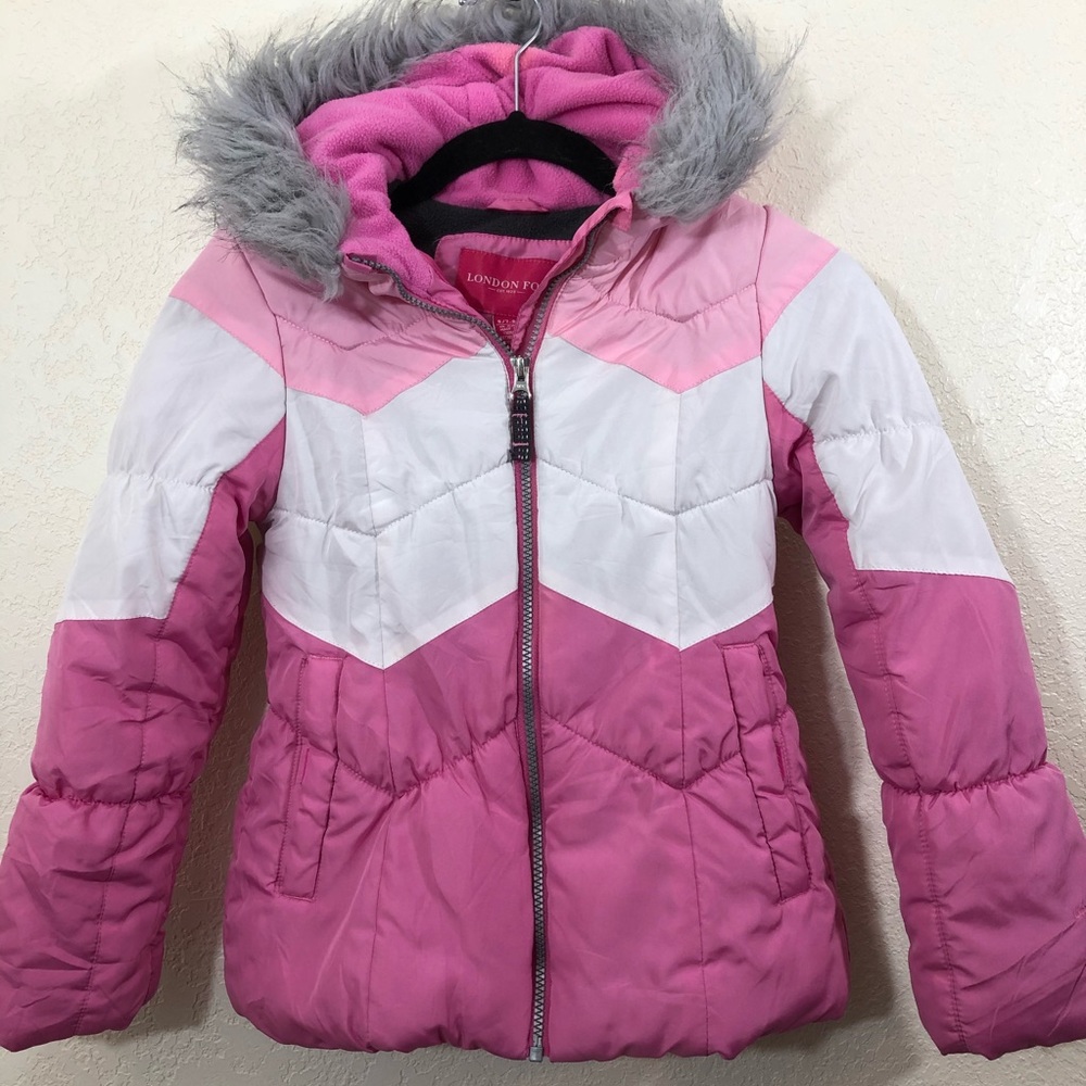 London Fog pink girl puffer jacket